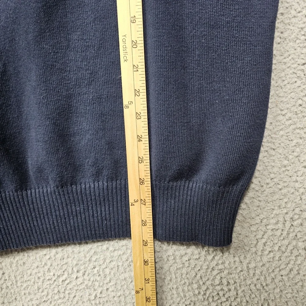 Duluth Sweater Mens Medium Navy Blue Strongarm Henley Long Sleeve Pullover